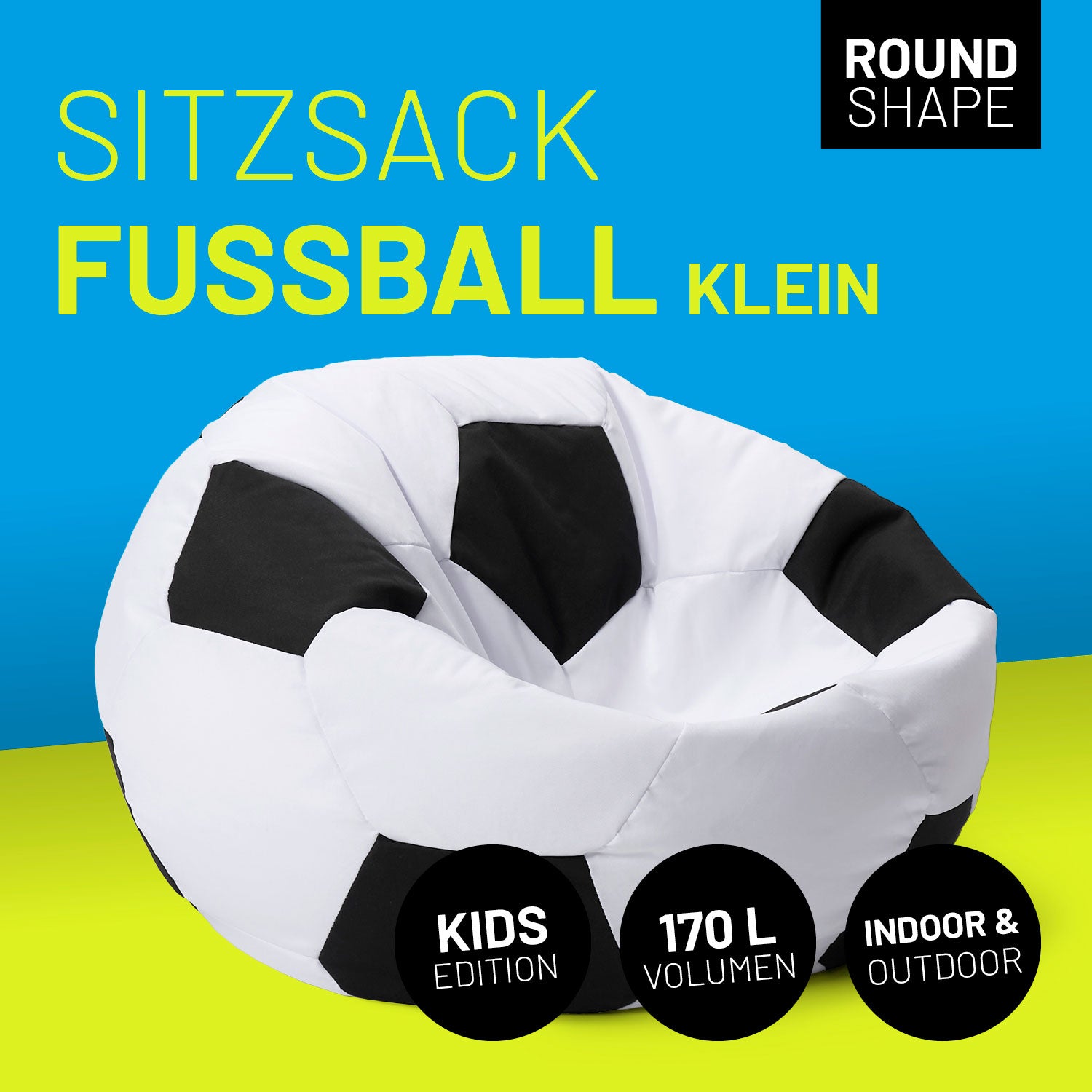 Luxury Fußball Sitzsack (170 L) - indoor & outdoor