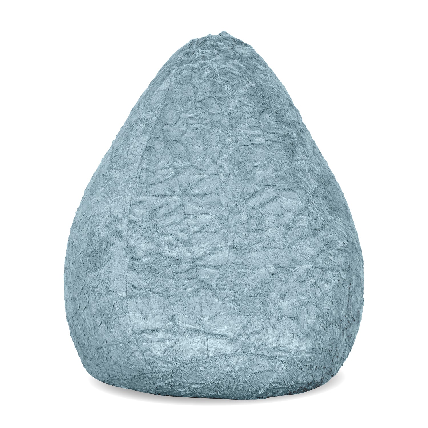 Luxury Fluffy Sitzsack (120 L) in Pastel Blau, weicher Webplüsch, formanpassend, geruchsneutral und robust für drinnen.