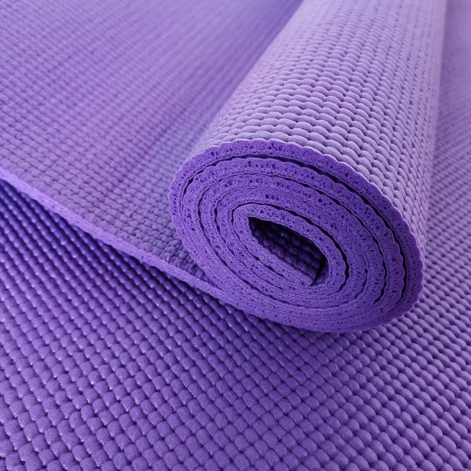 Fitnessmatte Yogamatte "Annapurna Comfort" 183x61 cm, violett, rutschfest, weich und pflegeleicht für Pilates und Fitness.