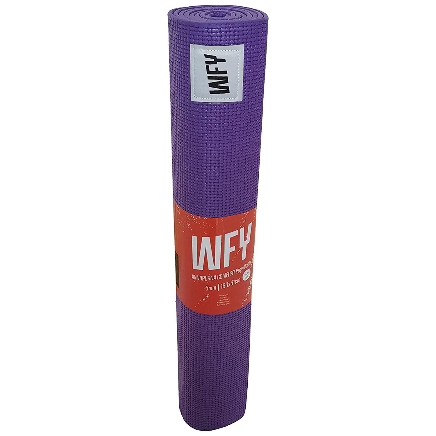 Fitnessmatte Yogamatte "Annapurna Comfort" - 183 x 61, Pilates Matte in Violett, weich, rutschfest und pflegeleicht.
