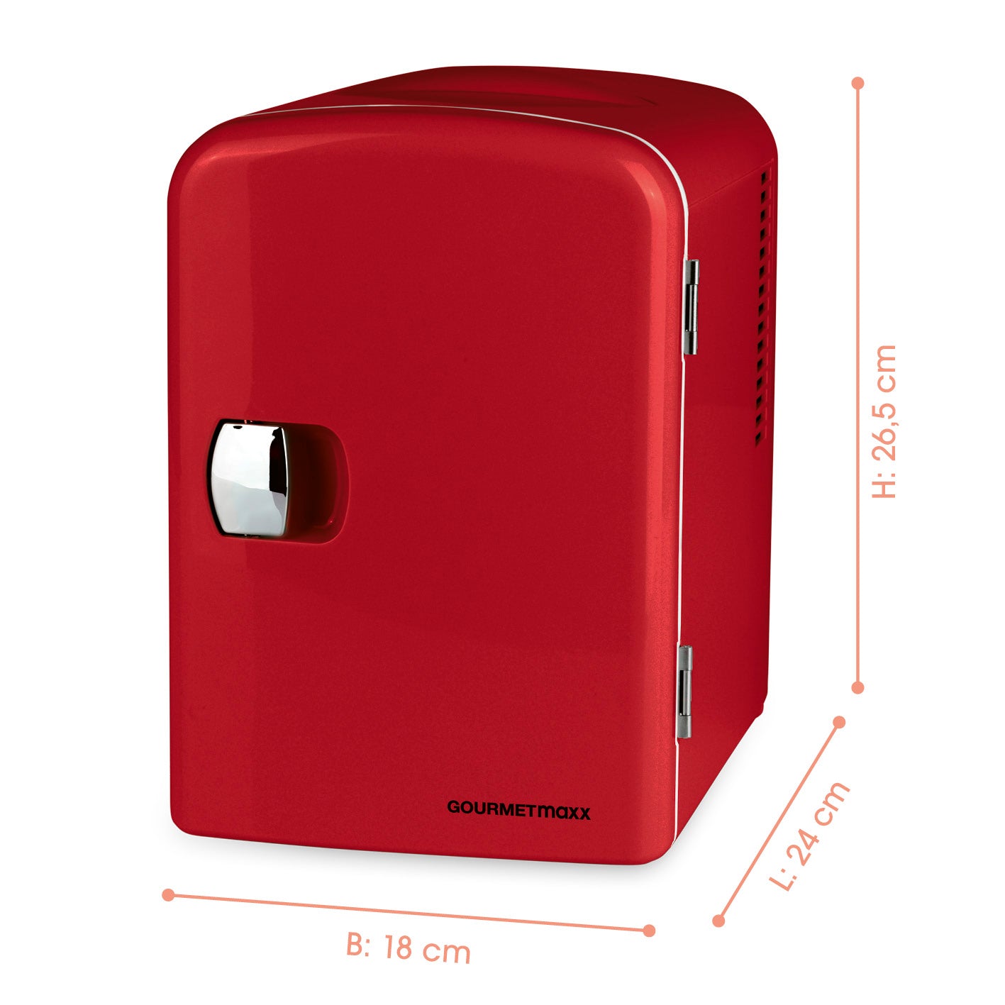 Mini-Kühlschrank Retro 45W - Rot