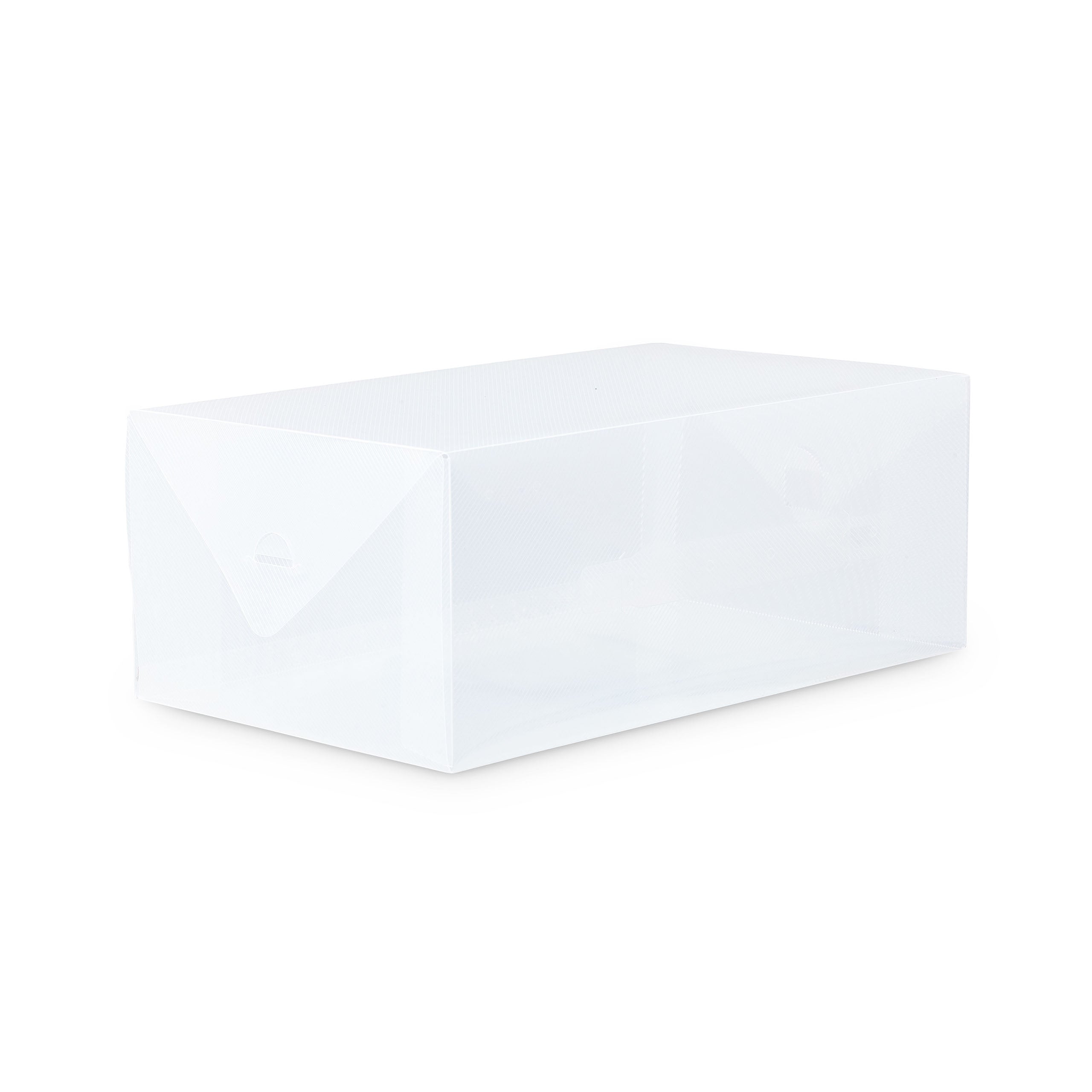 Herren Schuhbox - Transparent und stapelbar - 5er Set - 35x22x14 cm, praktische Aufbewahrung mit Transportgriff und Sichtbarkeit.