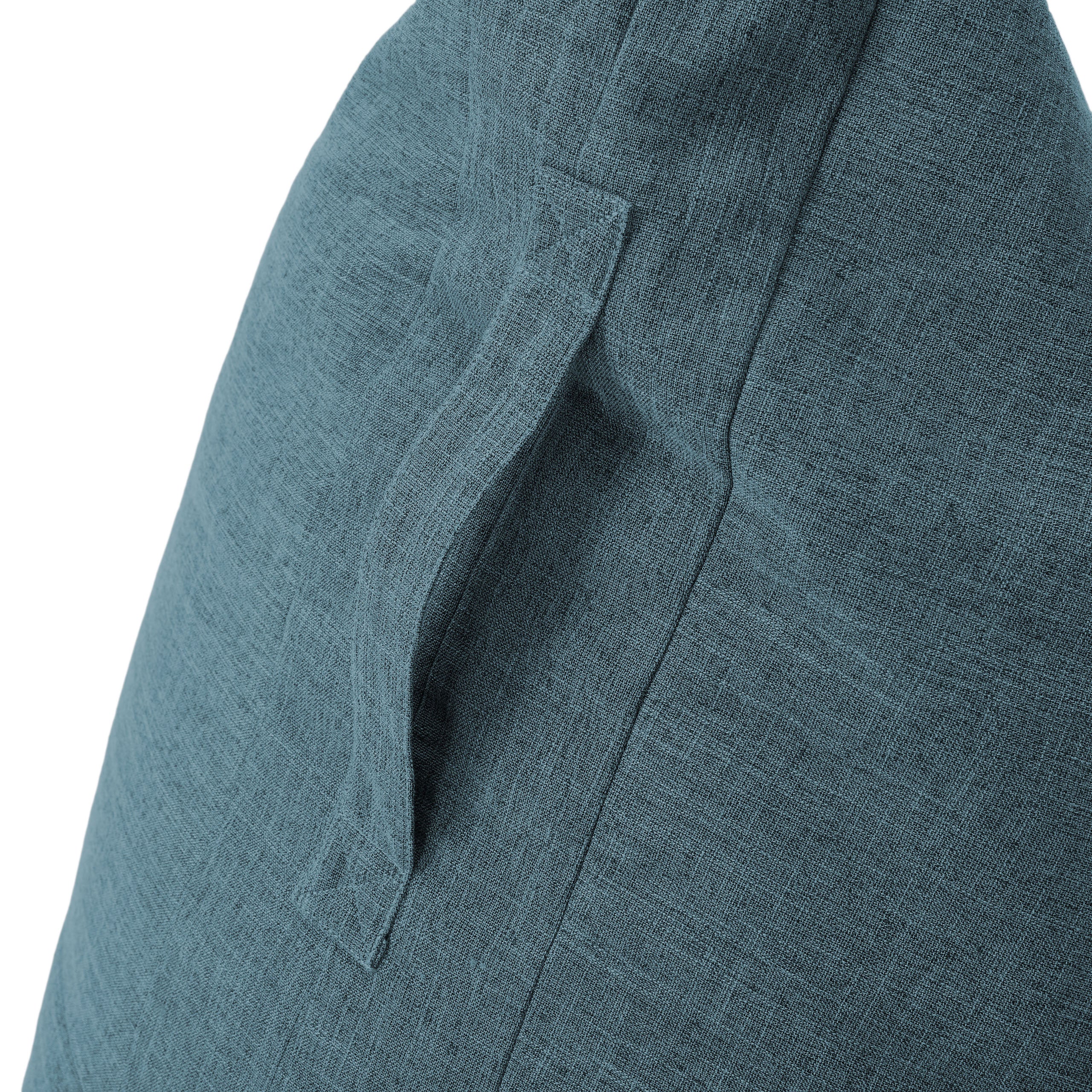 Sitzsack Interior Line (370 L) - indoor - Aqua mit dreieckiger Form, Leinenoptik und hochwertigem, weichem Material für optimalen Komfort.