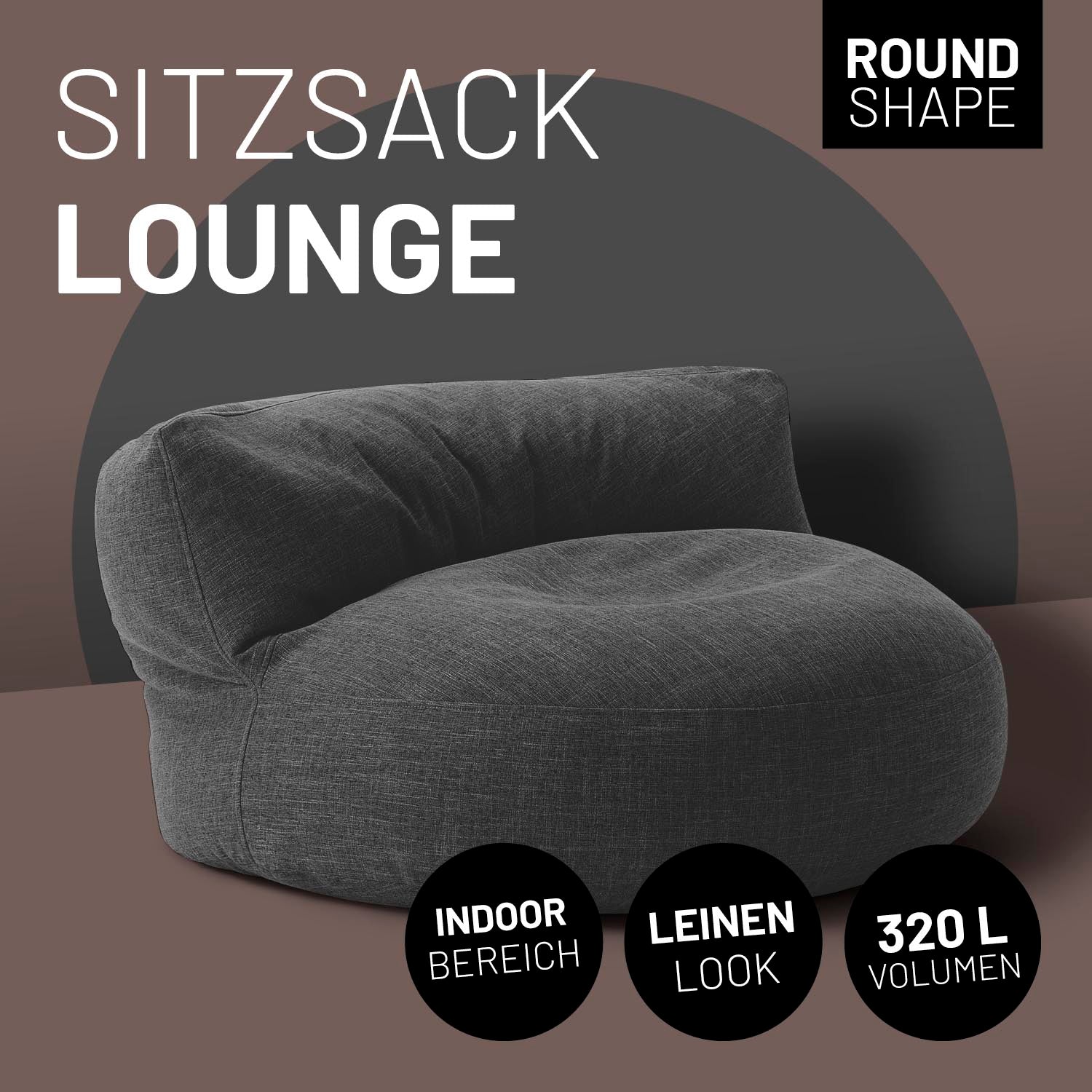 Interior Line Sitzsack-Lounge (320 L) - indoor - Dunkelgrau