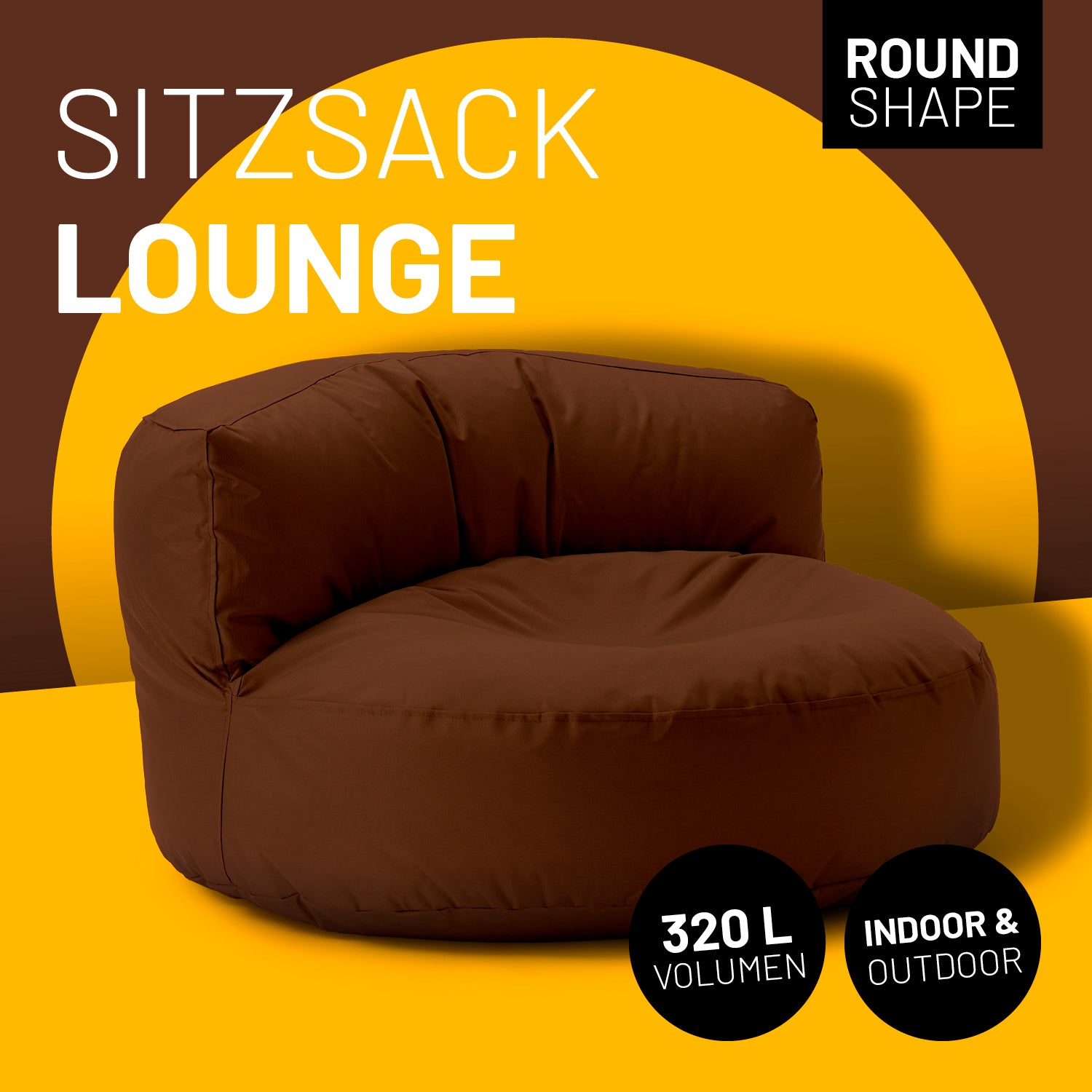 Sitzsack Lounge (320 L) - indoor & outdoor - Braun