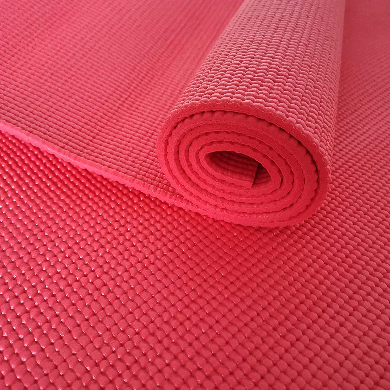 Fitnessmatte Yogamatte "Annapurna Comfort" rot, 183x61 cm, rutschfest, weich und vielseitig für Pilates und Fitness.