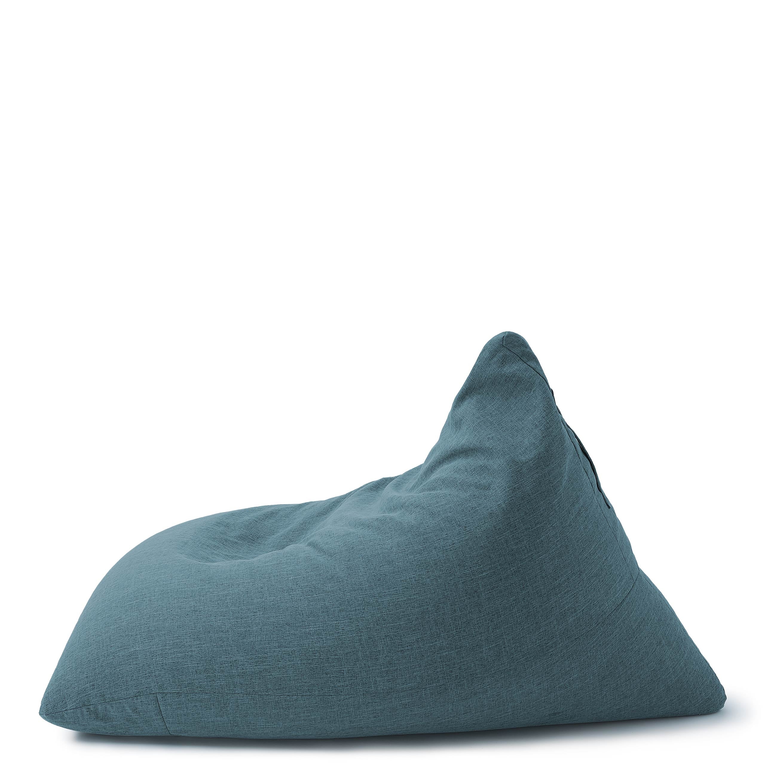 Sitzsack Interior Line (370 L) Aqua, dreieckig, hochwertiger Leinen-Look, angenehmes Sitzgefühl, Indoor Sitzsack von Lumaland.