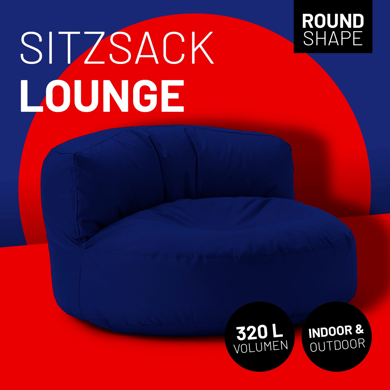 Sitzsack Lounge (320 L) - In- & outdoor - Dunkelblau