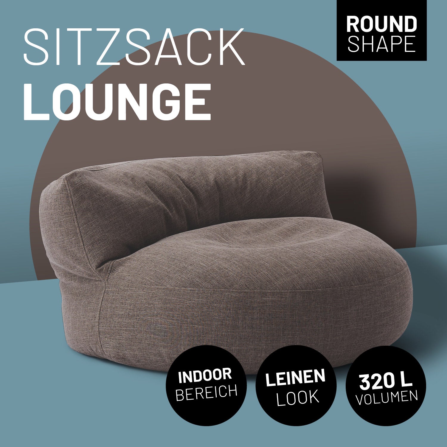 Interior Line Sitzsack-Lounge (320 L) - indoor - Braun