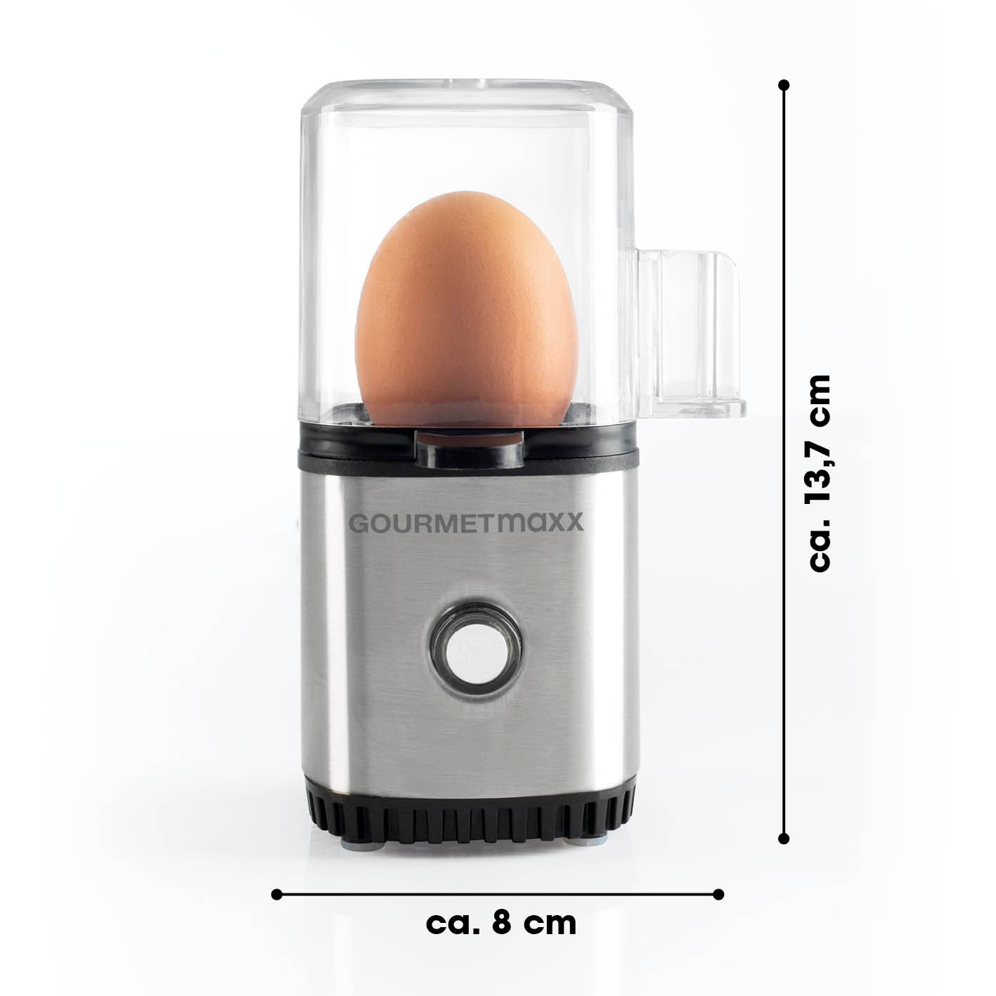 Eierkocher für 1 Ei - Edelstahl/schwarz