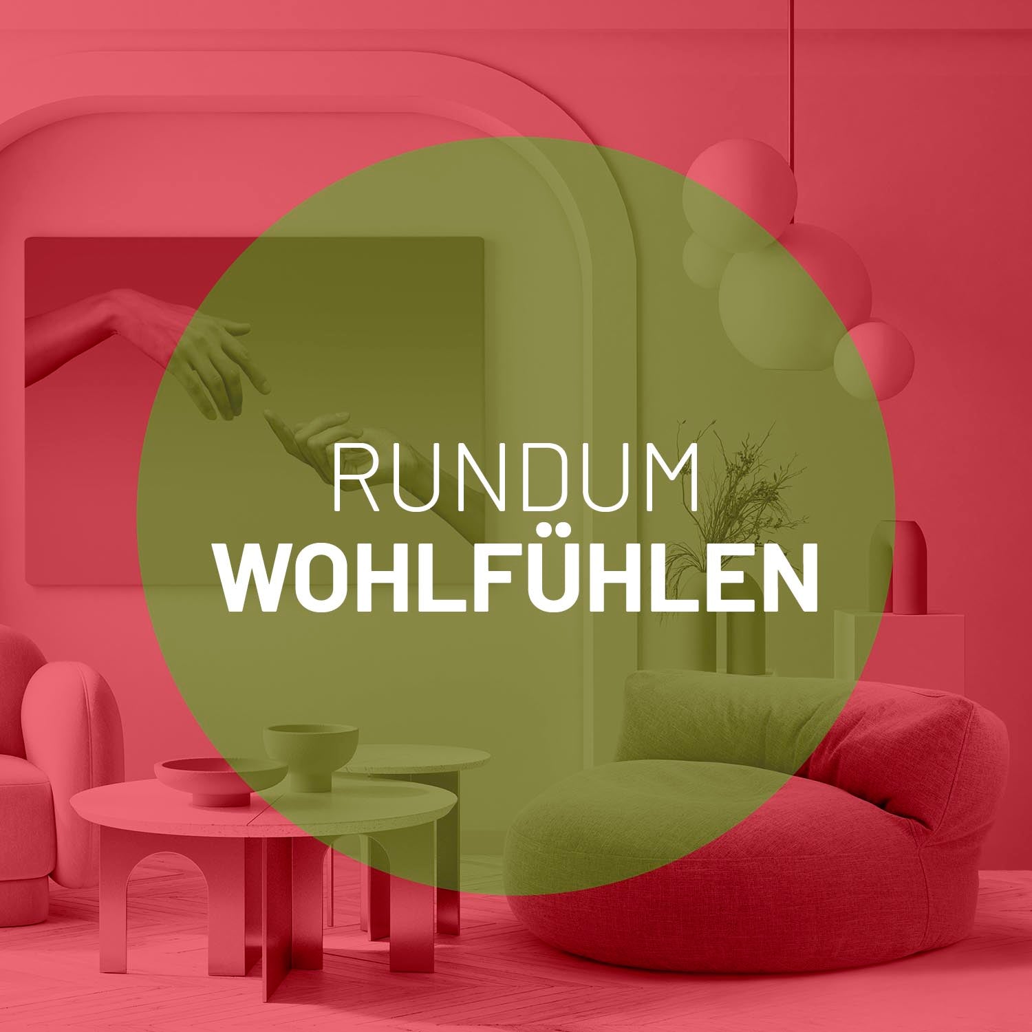 Interior Line Sitzsack-Lounge (320 L) Rot aus hochwertigem, leinenartigem Material für komfortables Sitzen und Liegen indoor.