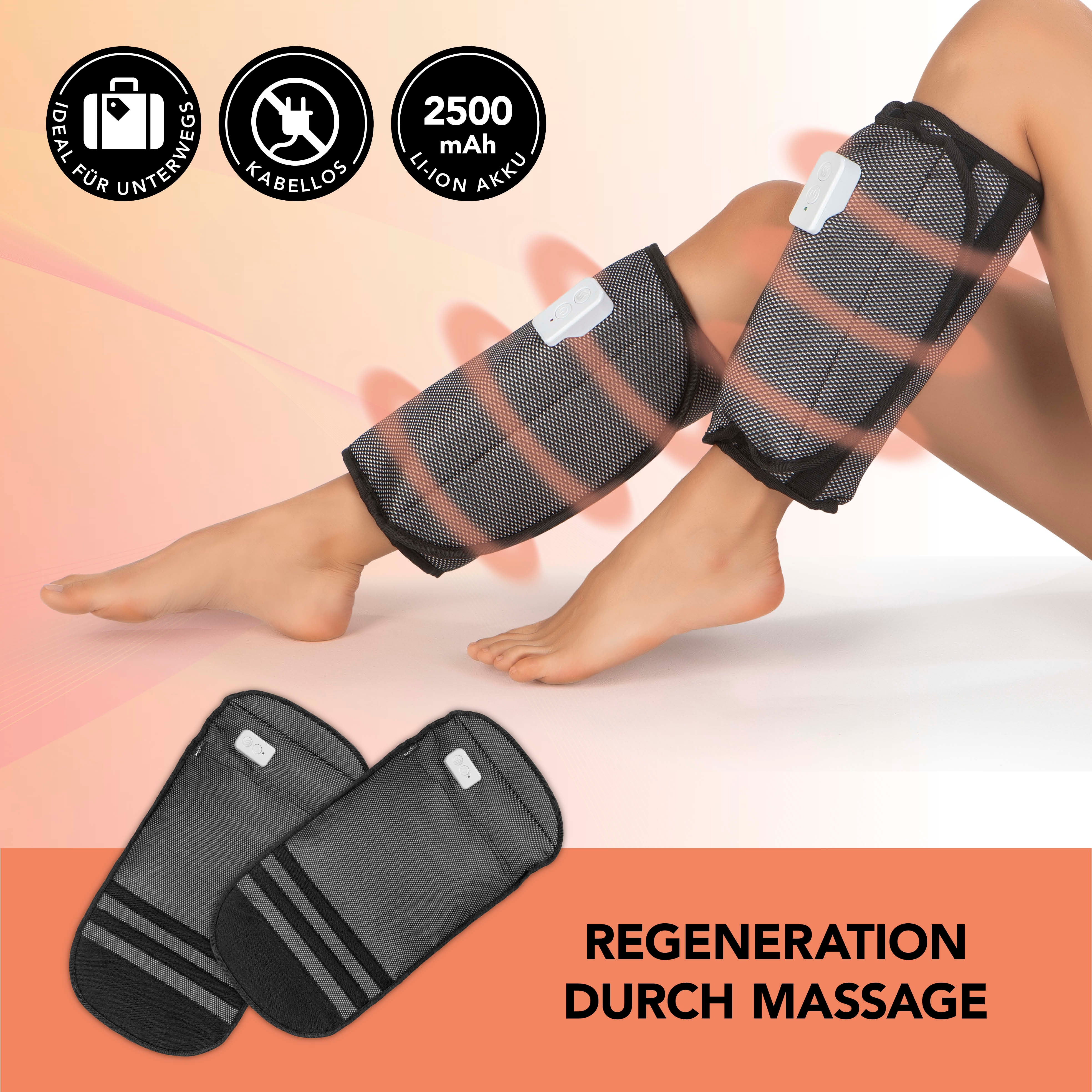 Venen-Massagegerät mit Wärmefunktion - 2 Intensitätsstufen - schwarz
