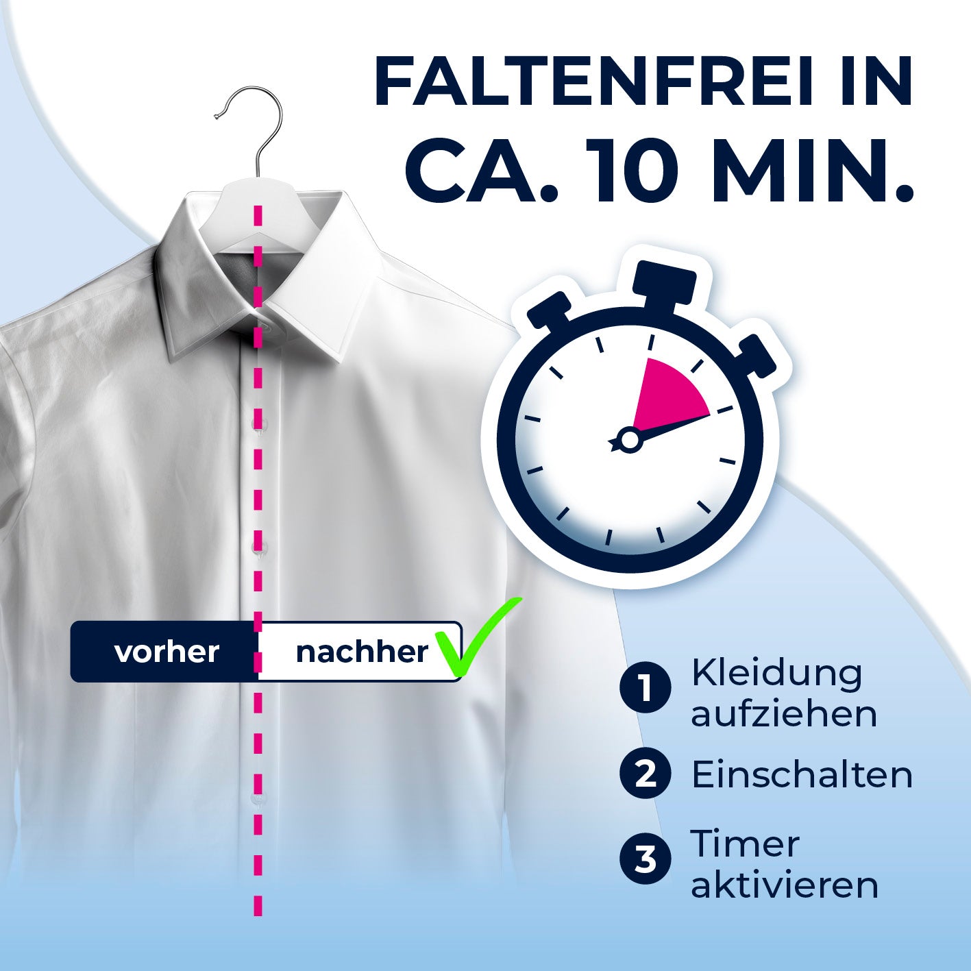 Hemdenbügler PRO - Weiß/Silber