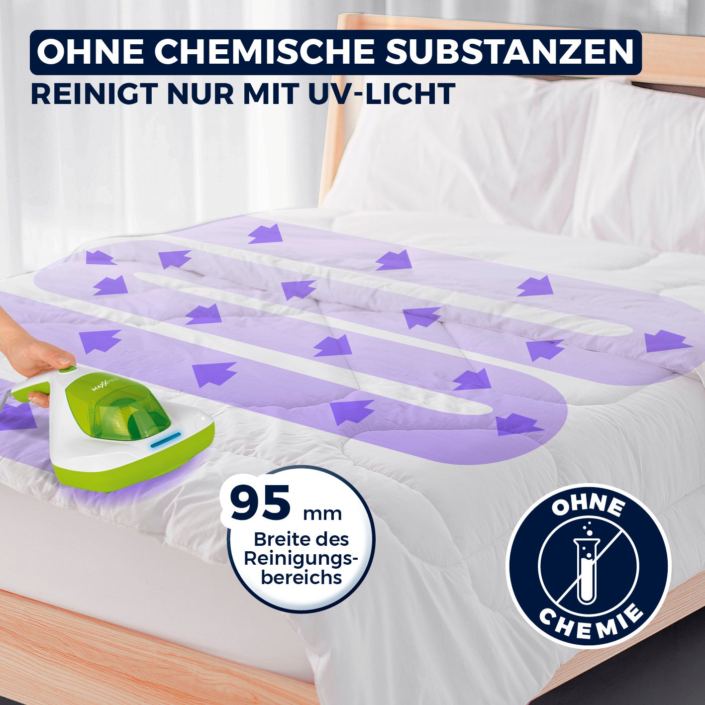 Milbensauger Vibration - EPA-11-Filter - weiß/limegreen