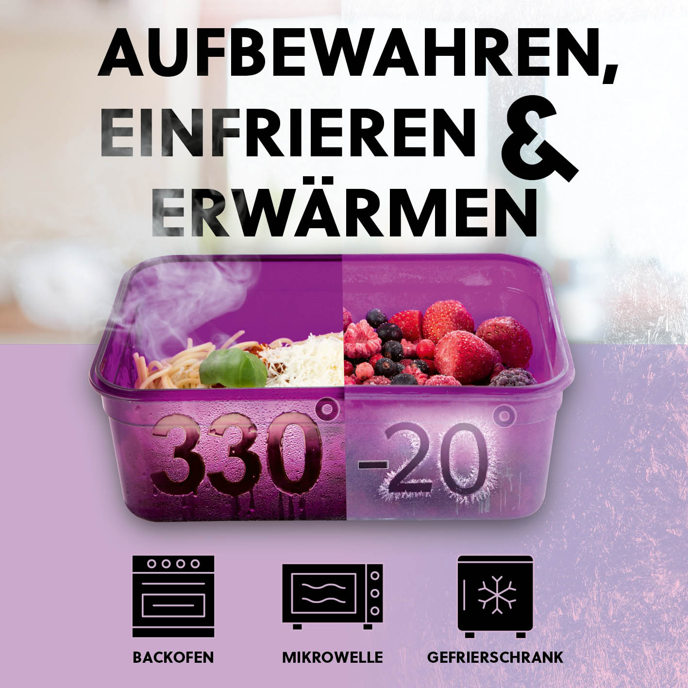 Frischhaltedosen Klick-it, 28-tlg., Lila