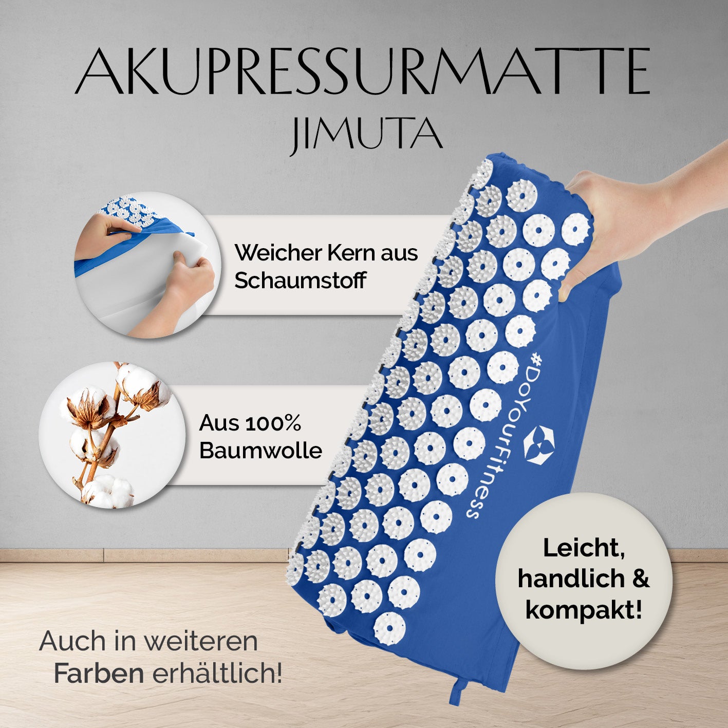 Akupressur-Set Jimuta - 20 x 20 x 42 cm - blau