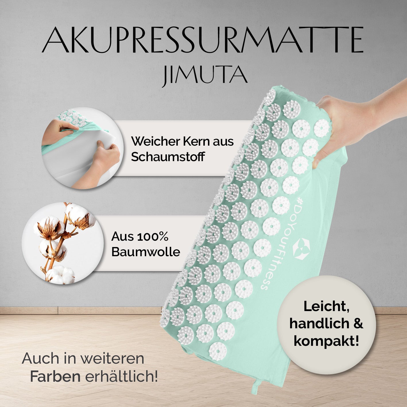 Akupressur-Set Jimuta - 20 x 20 x 42 cm - türkis