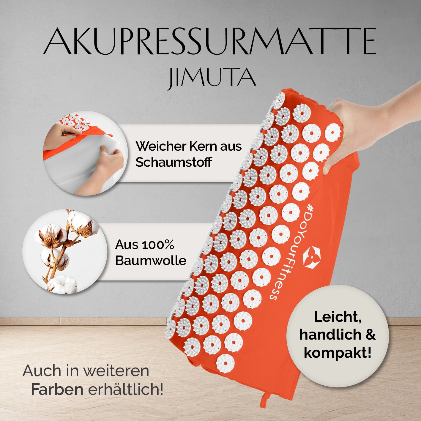 Akupressur-Set Jimuta - 20 x 20 x 42 cm - orange