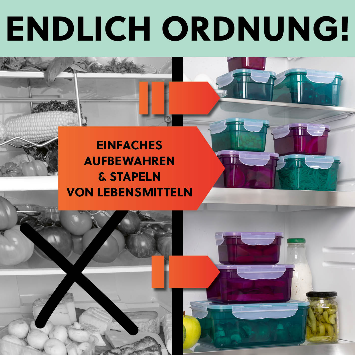 Frischhaltedosen Klick-it, 14-tlg., Smaragd