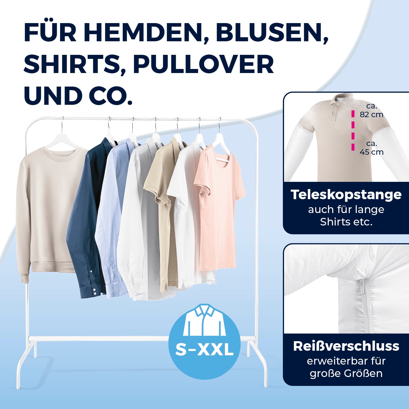 Hemdenbügler PRO STEAM - Weiß