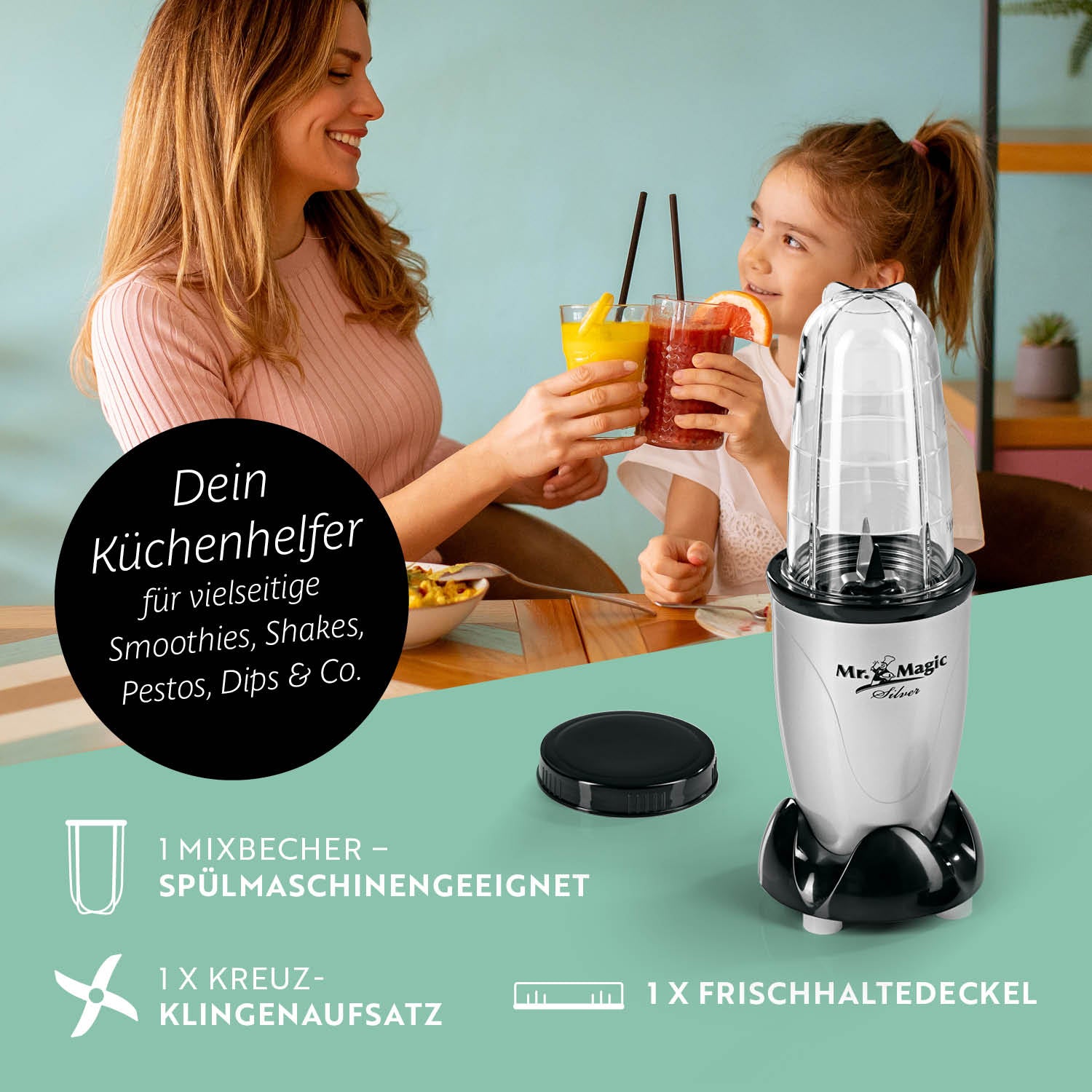 Mr. Magic Mixer Silber/Schwarz