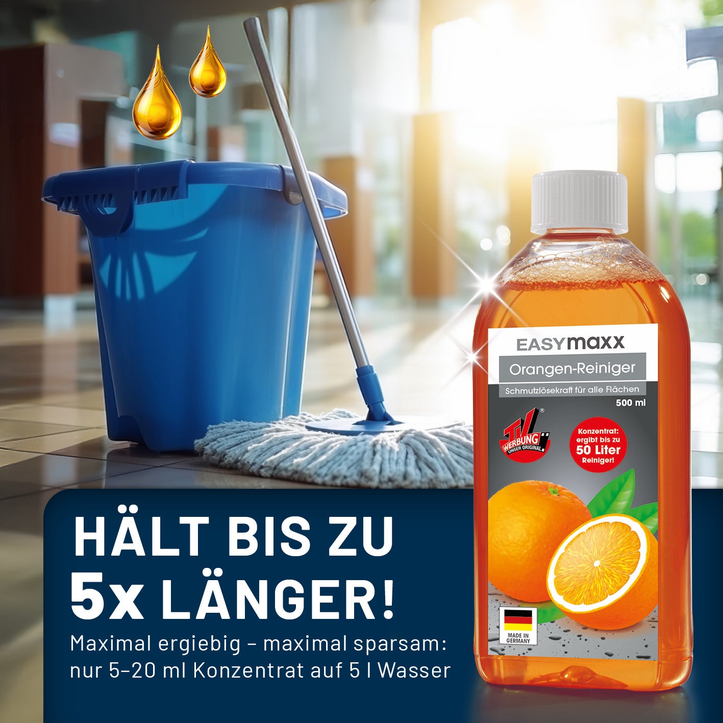 Orangenreiniger - 2 x 500 ml Konzentrat inkl. Sprühflasche