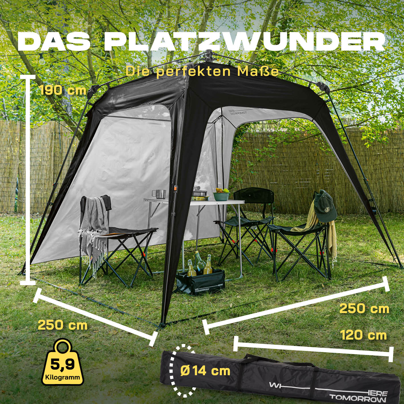 Pop up Pavillon - Schwarz