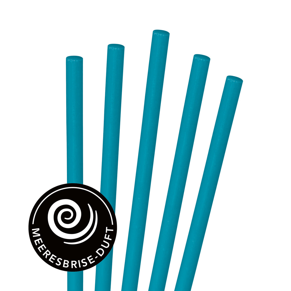 Abflussreiniger-Stick Meeresbrise - 50er-Set blau mit fünf sichtbaren blauen Sticks