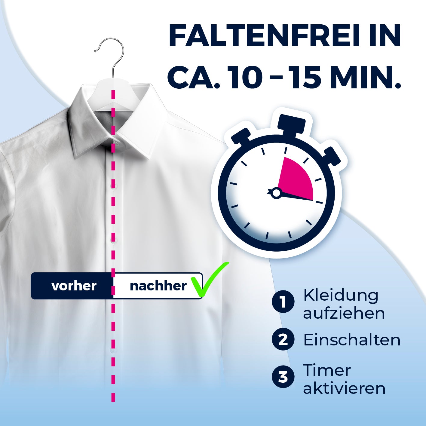 Hemdenbügler PRO STEAM mit Hosenaufsatz - Weiß