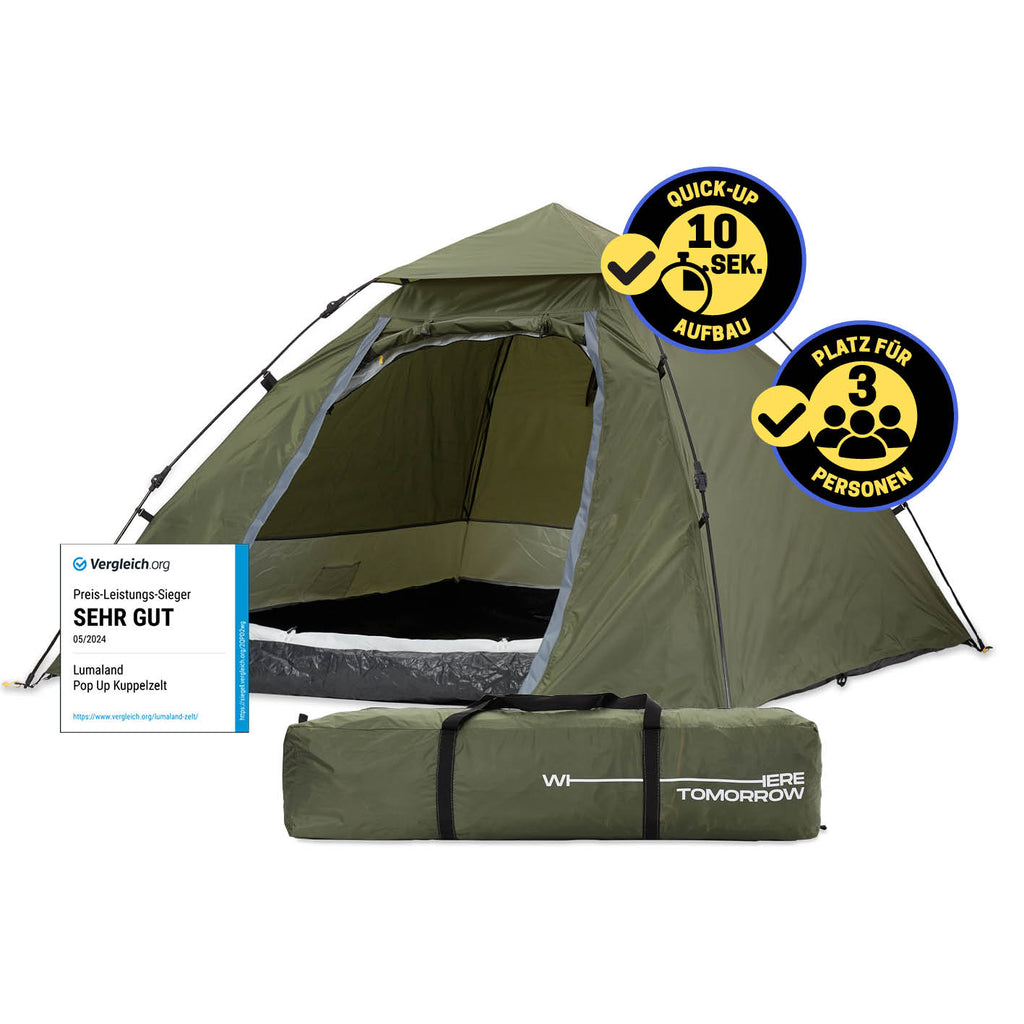 pop up zelt zusammenfalten video Wetterfestes und extra leichtes Pop up Kuppelzelt für 3 Personen