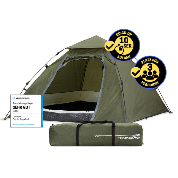 Pop up Kuppelzelt für 3 Personen