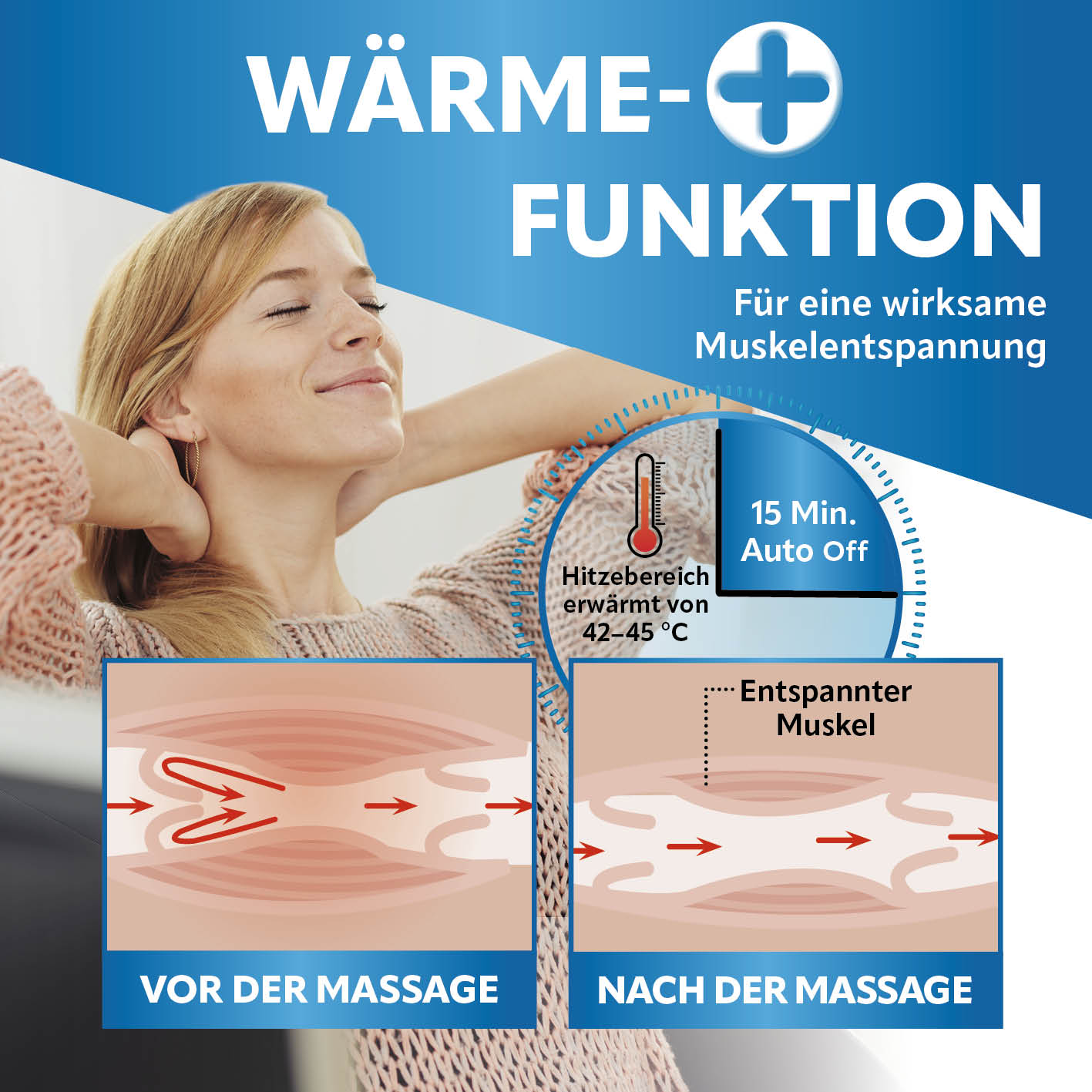 Shiatsu-Massagegerät - 4 Massagebälle