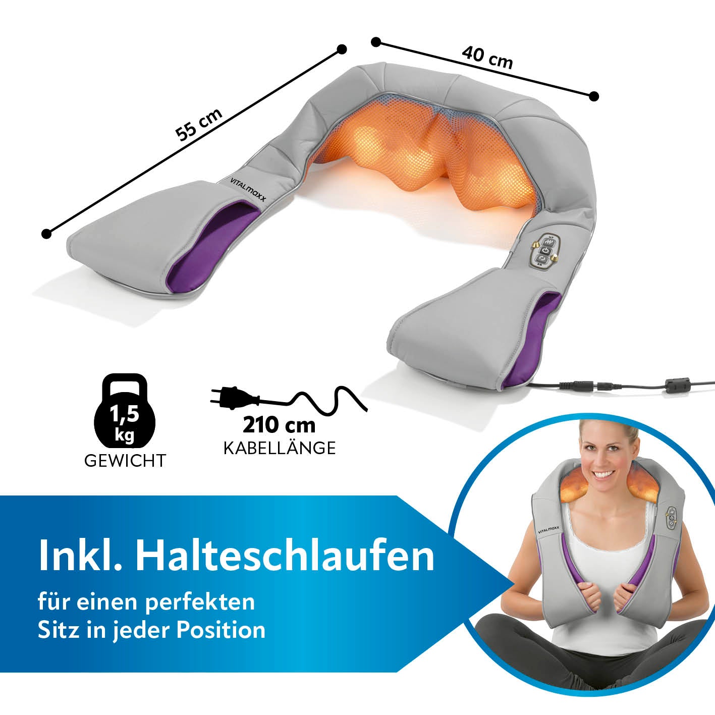 Shiatsu-Massagegerät - 4 Massagebälle