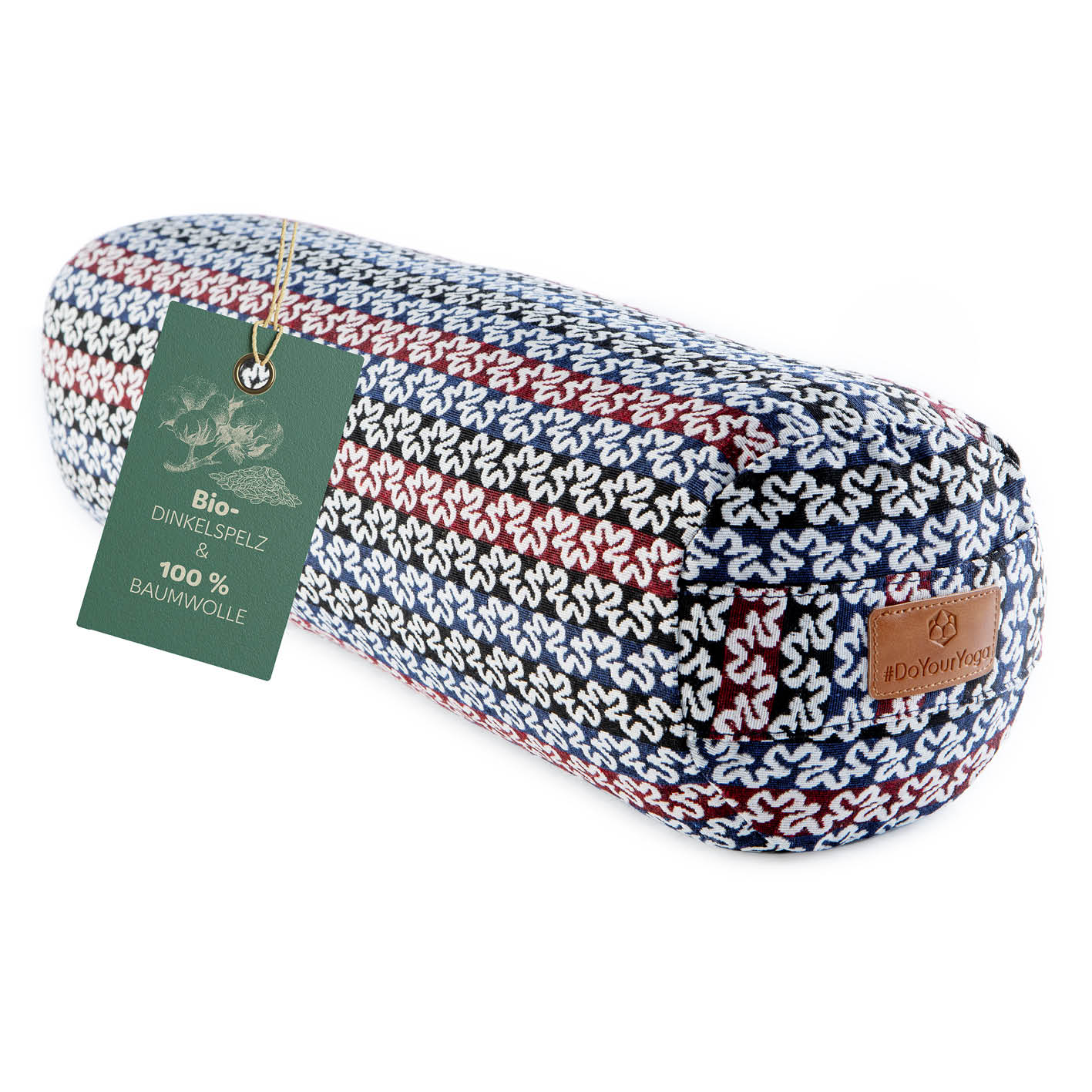 Yoga-Bolster Tarik - gefüllt mit Bio-Dinkelspelz - 68 x 22 x 22 cm - Style 17