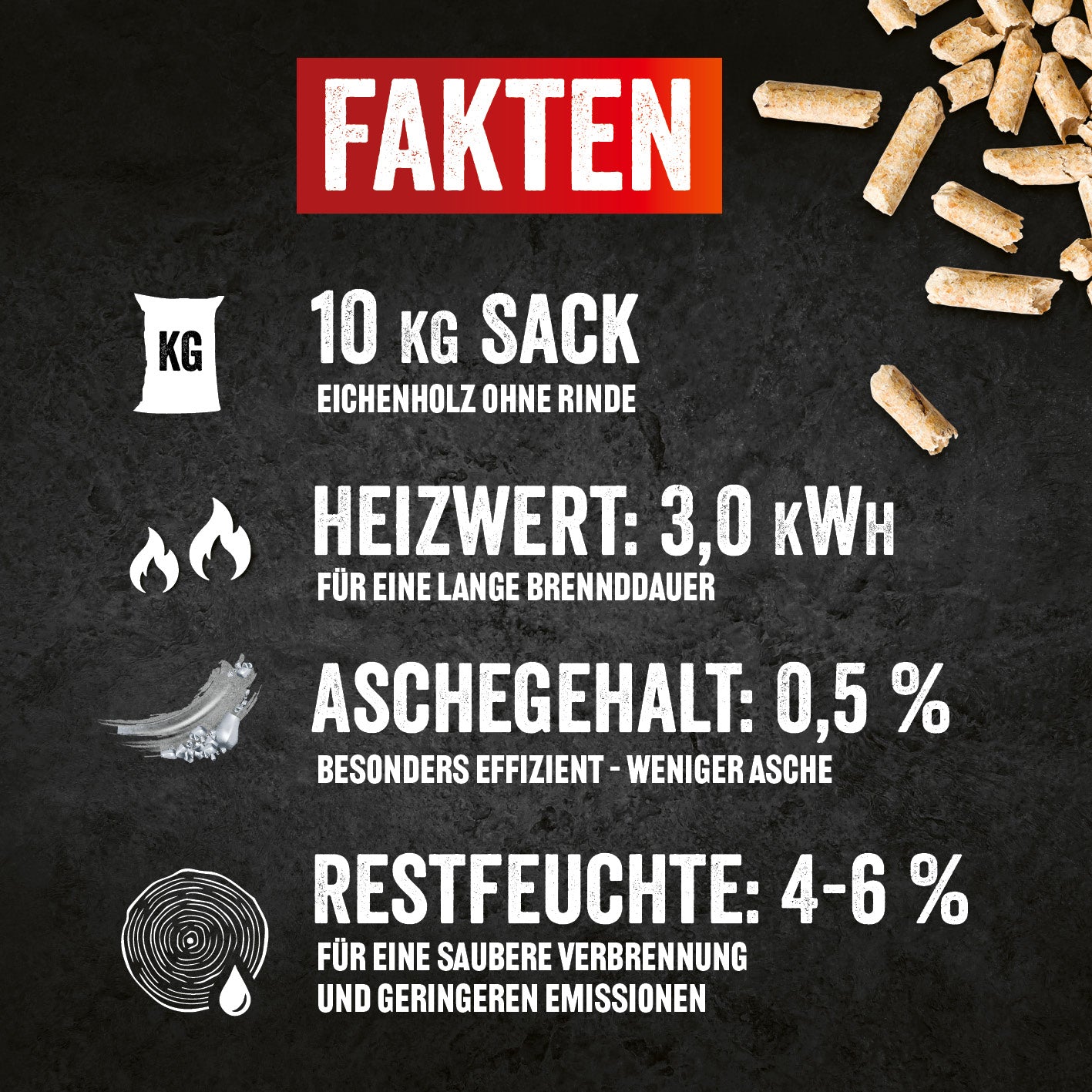 Grillpellets Eichenholz 10 kg