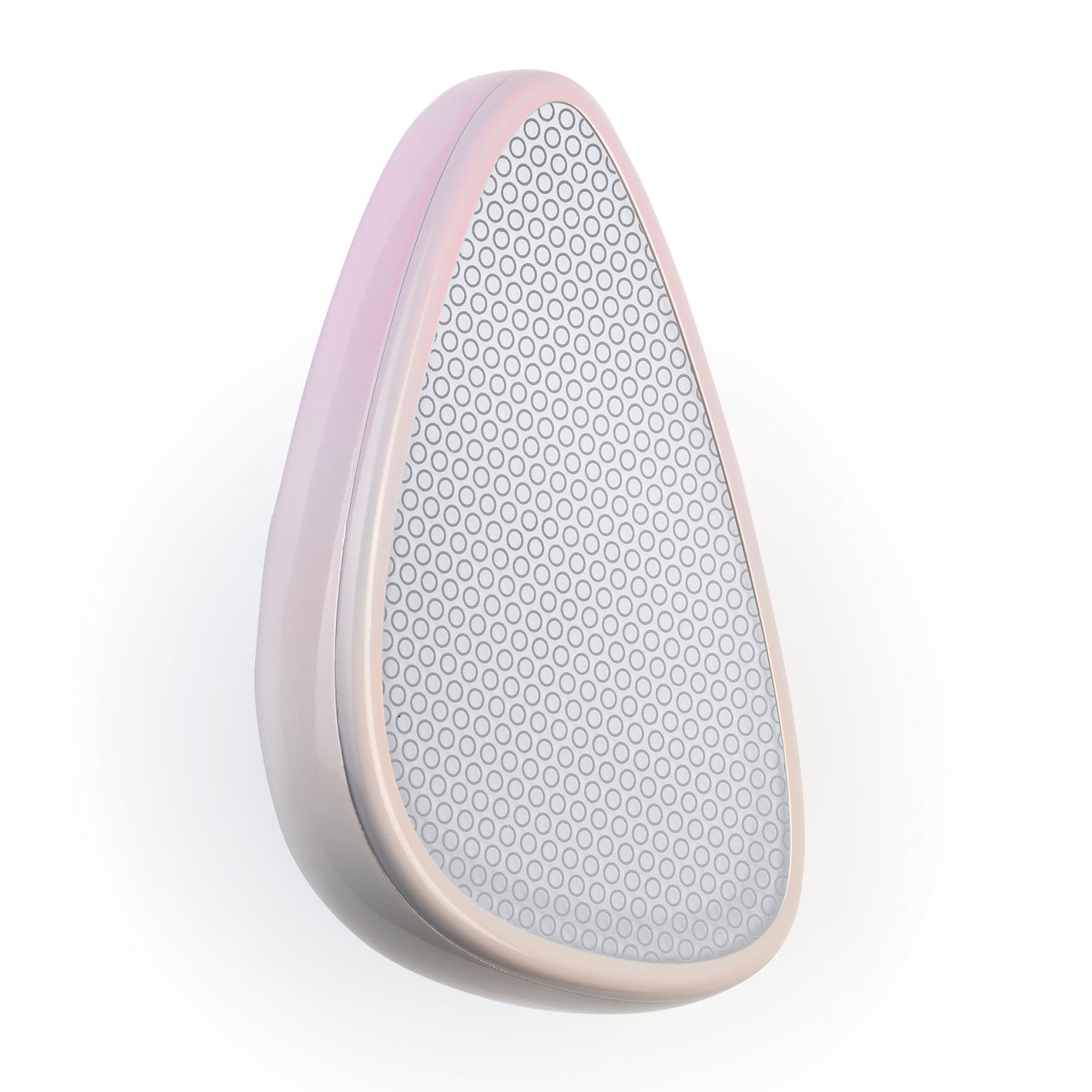 Haarentferner Nano-Glas - altrosa in quadratischem Format, Nahaufnahme der feinen Struktur für sanfte Haarentfernung.