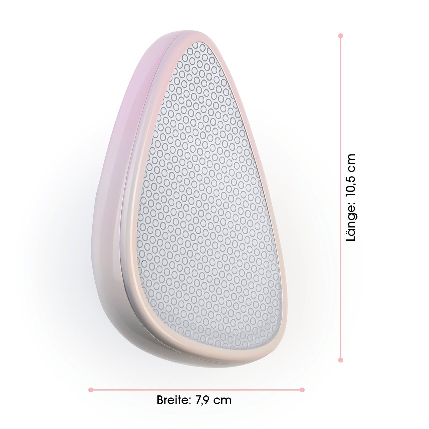 Haarentferner Nano-Glas - altrosa, Produkt in Galerieposition 6, quadratisch 1417x1417, kompakte Maße 10,5x7,9 cm.