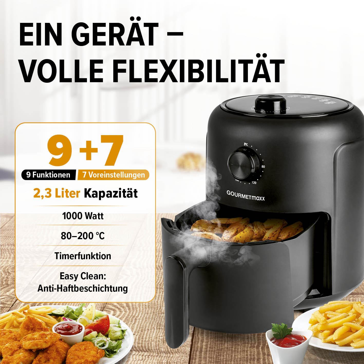 Heißluftfritteuse - 2,3 l