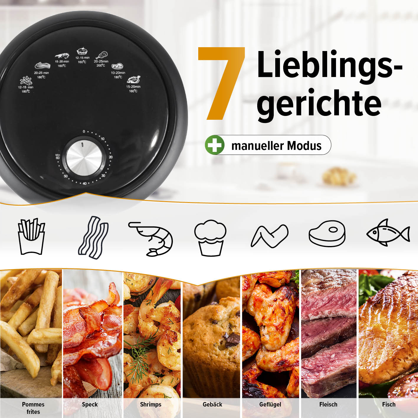 Heißluftfritteuse - 2,3 l