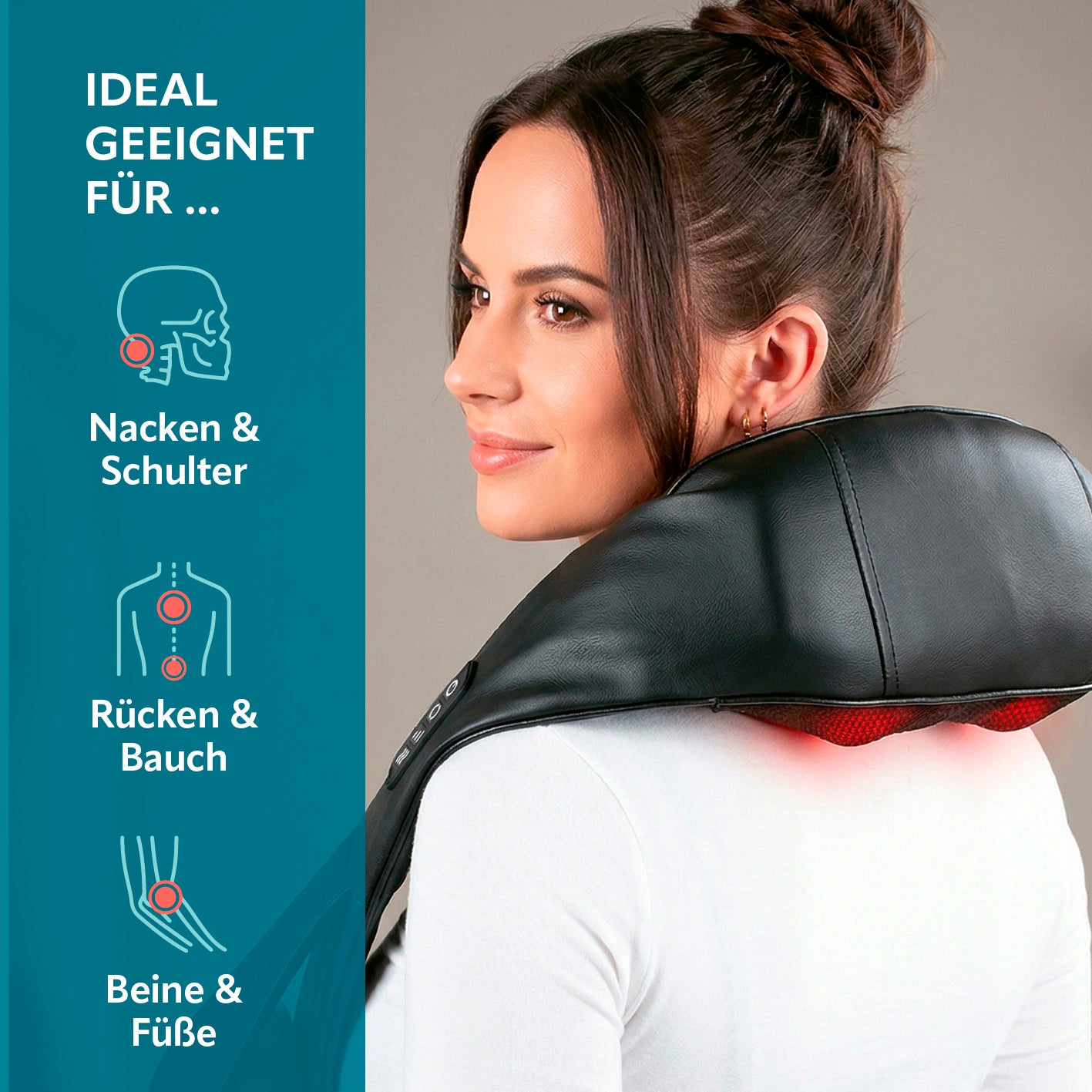 Shiatsu-Massagegerät mit 8 Massagebällen