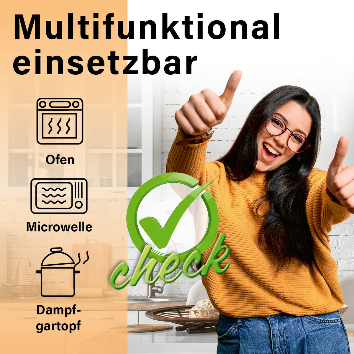 Backpapier-Schalen für Heißluft-Fritteusen - 200er-Set - 23 x 23 x 4,5 cm multifunktional für Ofen Mikrowelle und Dampfgartopf