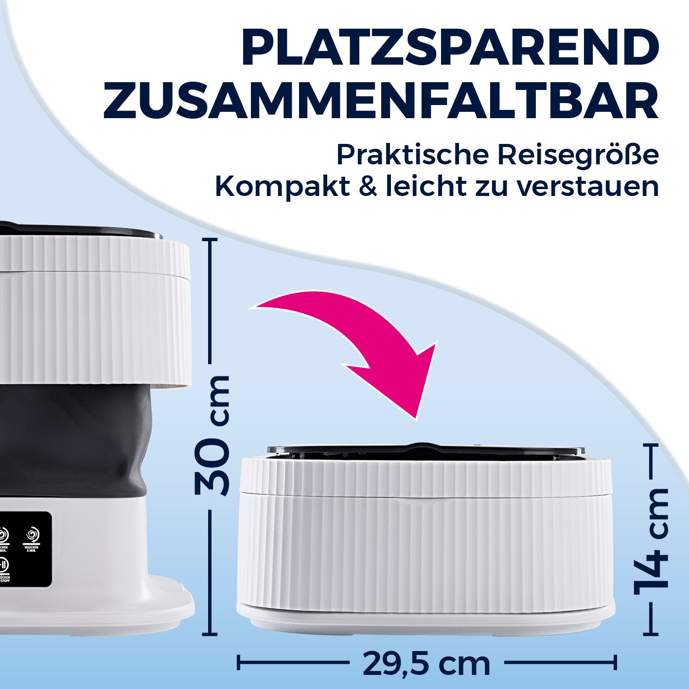 Faltbare Mini-Waschmaschine