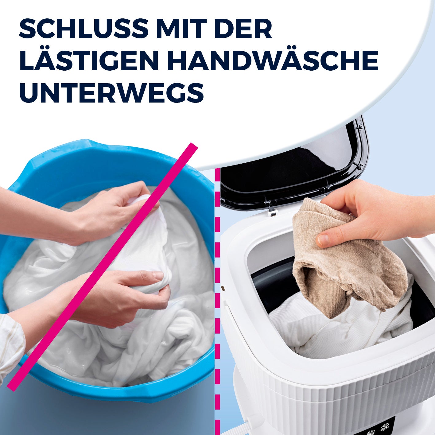 Faltbare Mini-Waschmaschine