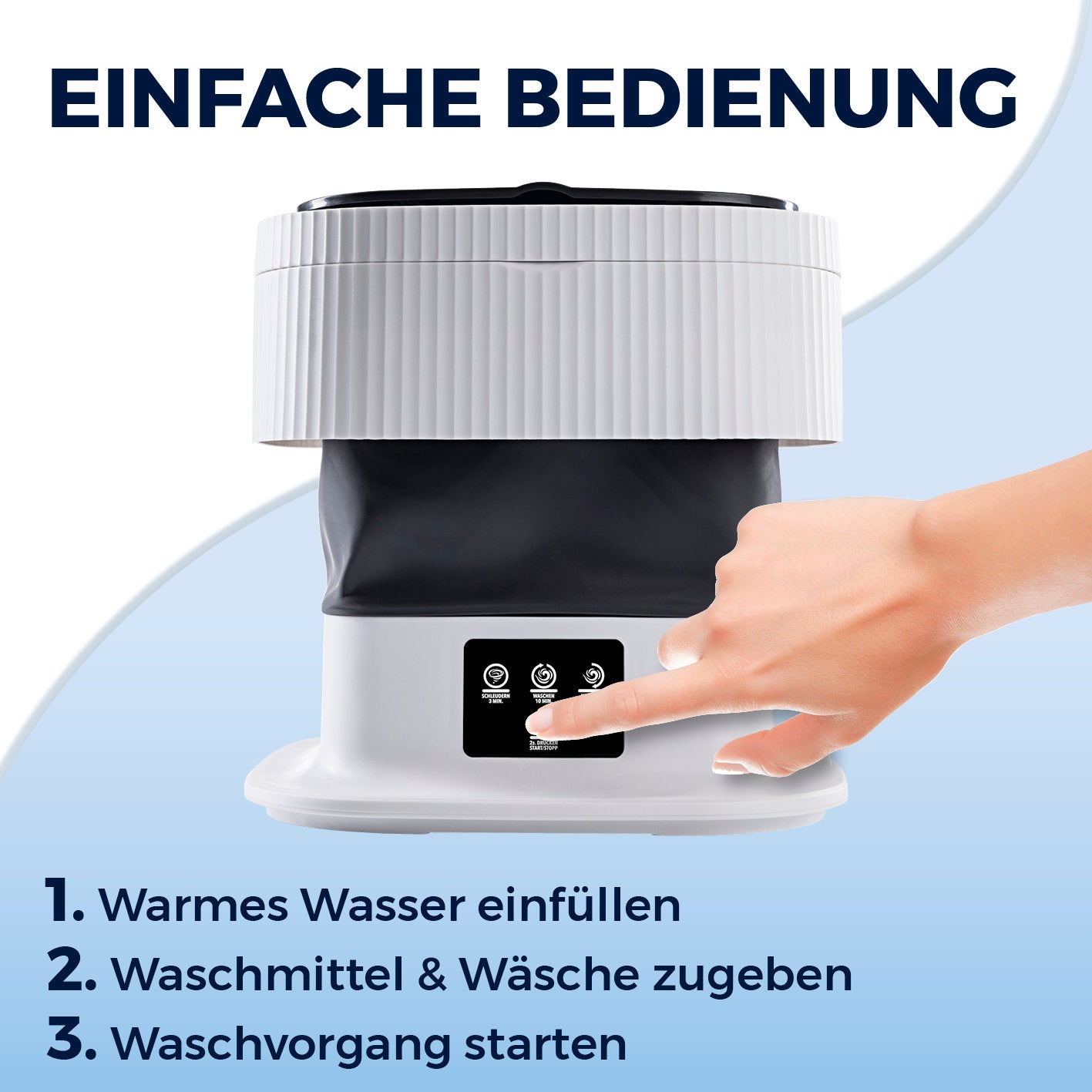 Faltbare Mini-Waschmaschine