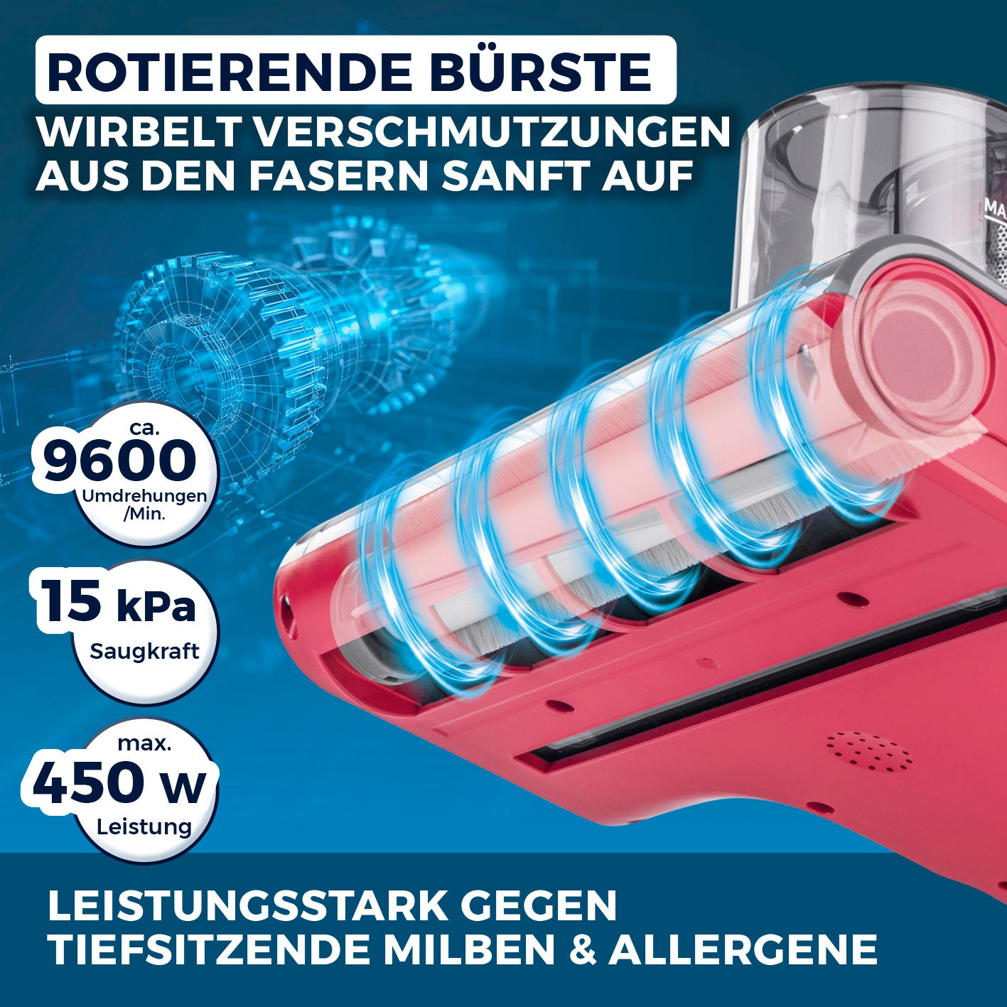 Milbensauger Rotation Power