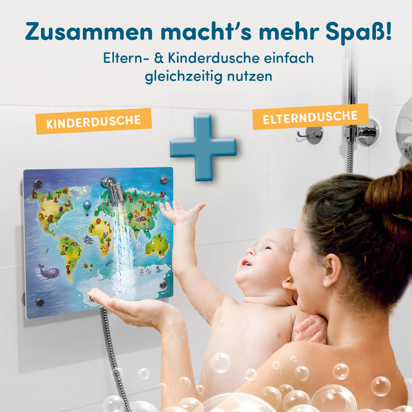 Kinderdusche Welt