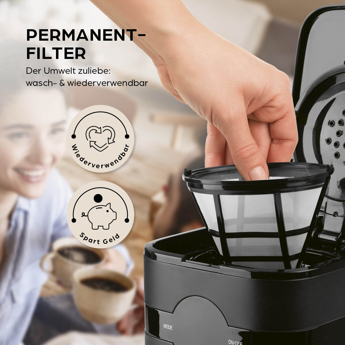 Filterkaffeemaschine Touch Iso - Schwarz