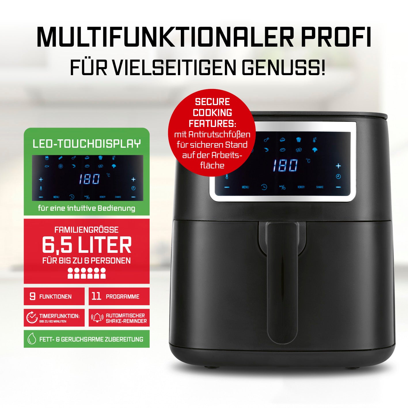Heißluftfritteuse - 6,5 l