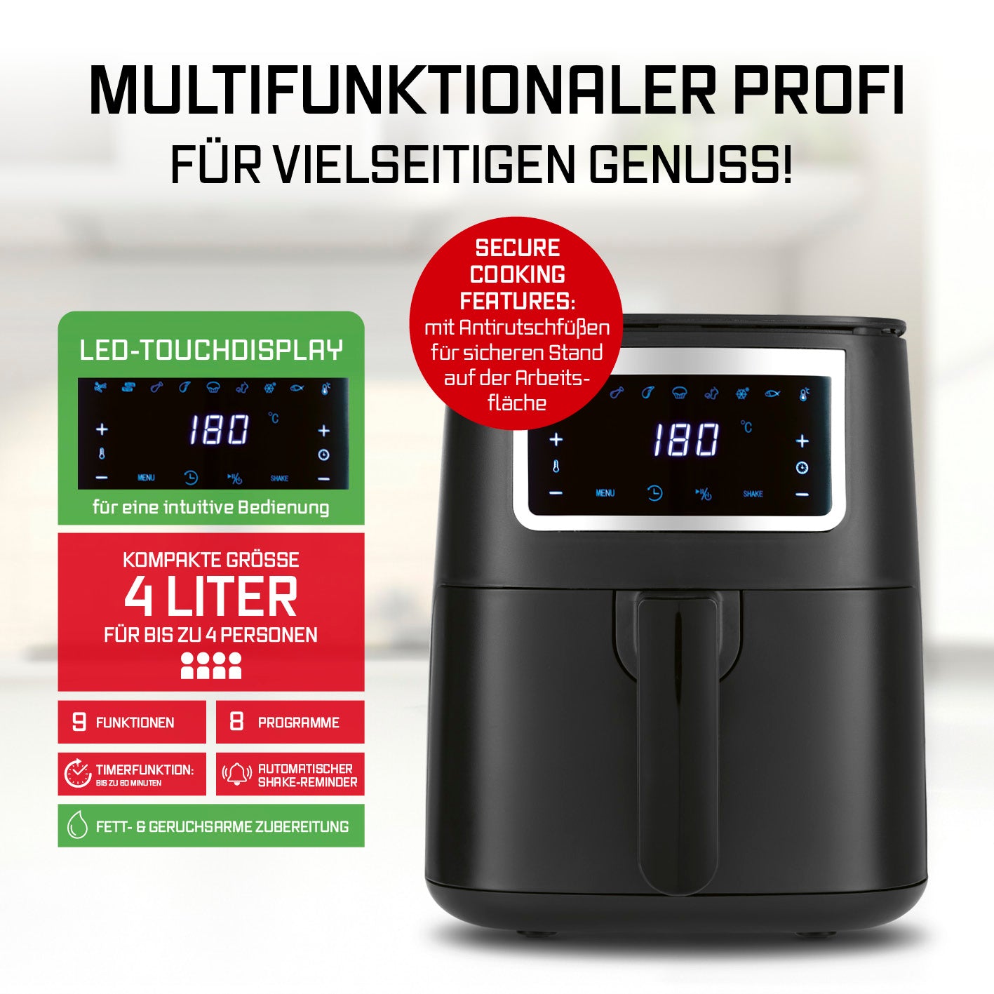 Heißluftfritteuse - 4 l