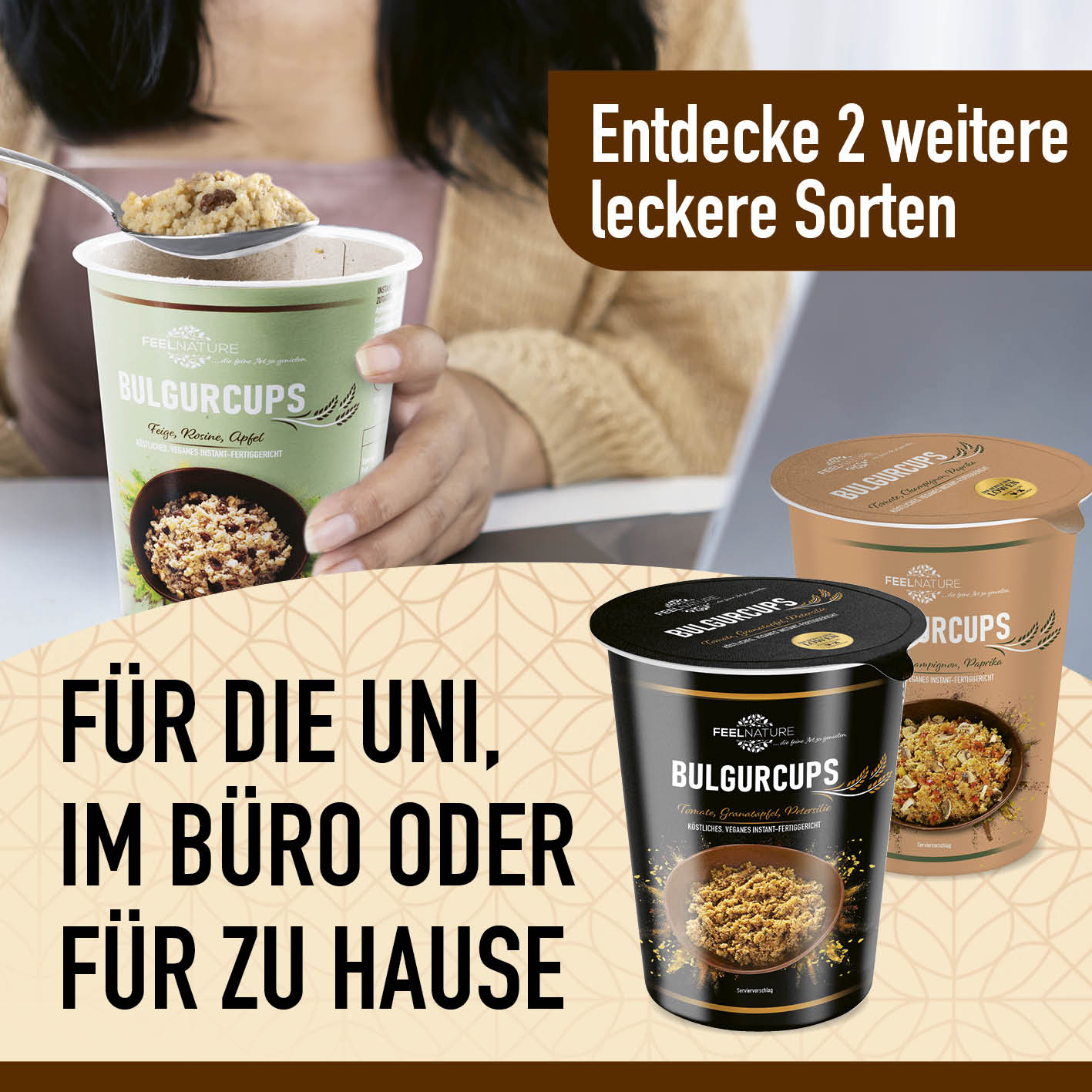 Bulgurcups - 6x Subtropical - Feige, Rosine & Apfel